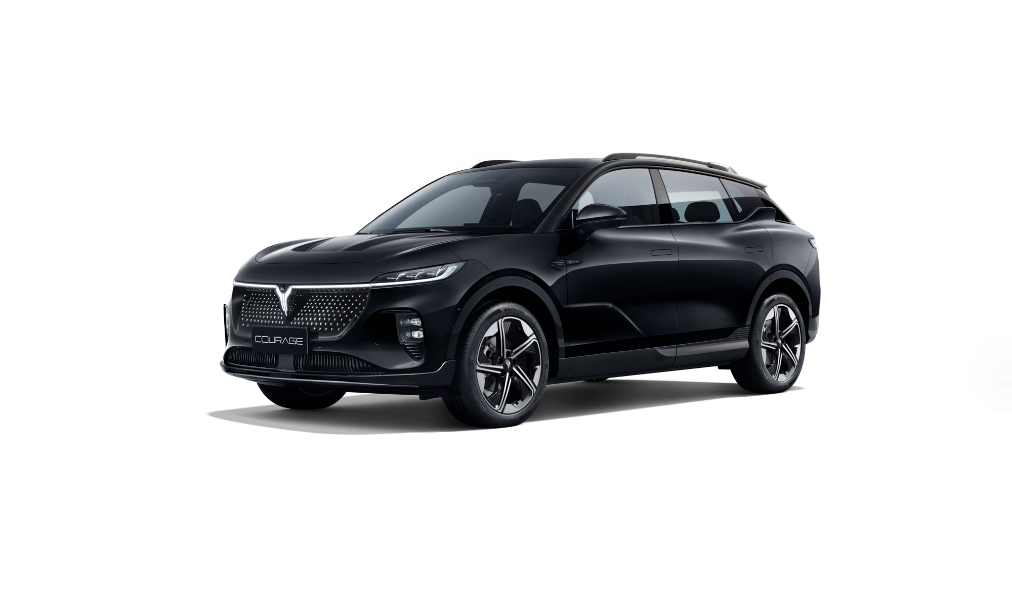 COURAGE exterior front 60 degree black-met rail